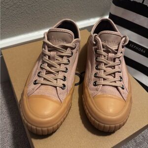 AllSaints Jackie Ghost Canvas Sneakers Dusty Pink - Size 6.5